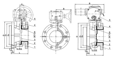 D(6,9)41F、D(6,9)41Fs、D341F、D341Fs法蘭襯氟塑料蝶閥