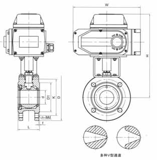電動超短型球閥結(jié)構(gòu)圖